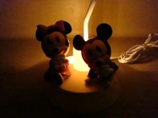 Mickey And Minnie 1984 Night Light Table Lamp Vintage!!  