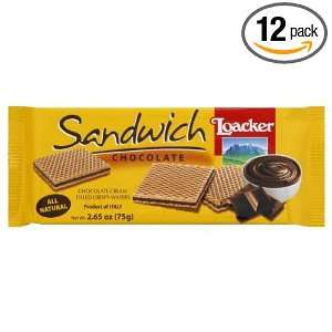 Loacker Sandwich King, Chocolate, 2.65 Ounce (Pack of 12)  