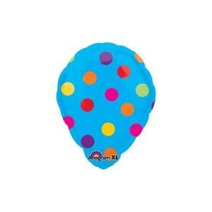 Blue Polka Dot 18 Inch Mylar Birthday Party Balloon Toys & Games