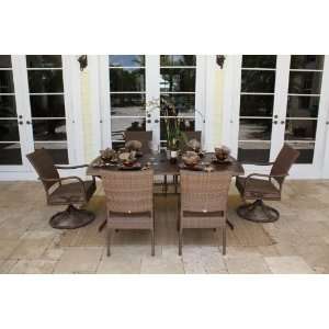   Table and Rocking and Side Chair Dining Set Patio, Lawn & Garden