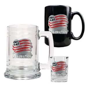  New England Revolution Mugs & Shot Glass Gift Set Sports 