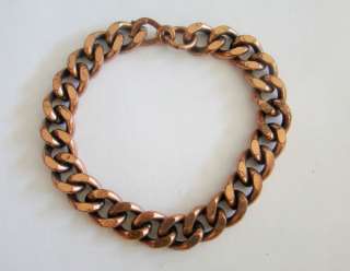 Mens Heavy Copper Color Large Link Bracelet  
