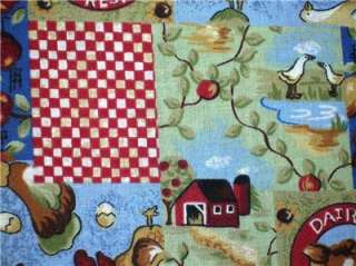New Dairy Cow Fabric BTY Chicken Barn Country  