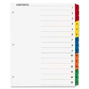   Quick Index Divider with Table Of Contents Page