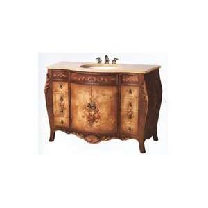 First Rate Fresco Brown Hand Painted Vanity  Kitchen 
