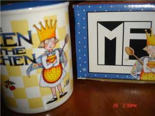 Mary Engelbreit NEW in BOX Coffee Mug Cup QUEEN OF THE KITCHEN 