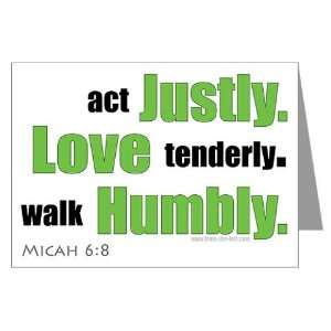 Micah 68 Walk Humbly with yo Greeting Cards Pack Political Greeting 