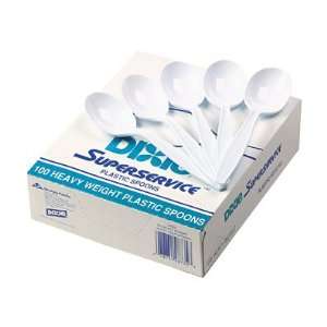  Heavyweight Polystyrene Soup Spoons, 100/BX, White 