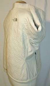 THE NORTH FACE sz L Cream Quilted Ski Jacket Coat Parka Womens  