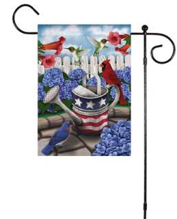 All American Garden Patroitic Birds & Flowers Sm Flag  