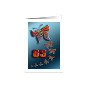  butterfly birthday 83 years old Card: Toys & Games