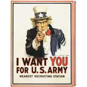  Uncle Sam I Want You for the US Army AZV01097 canvas 