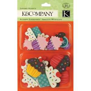 K&Company Cupcake Layered Accents Arts, Crafts & Sewing