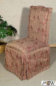 Set 6 Upholstered Burgundy Parson Dining Side Chair  
