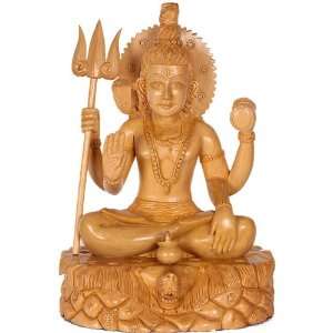  Lord Shiva   Kadamba Wood Sculpture from Jaipur