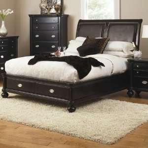 Wildon Home Woodville Bed in Black   Queen 