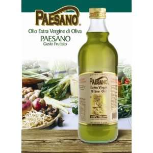 Paesano Extra Virgin Olive Oil Bottle 1 Liter (Pack of 2)  