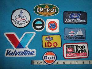 10 GAS OIL RACING VALVOLINE GULF PATCH 66 PHILLIPS 76  