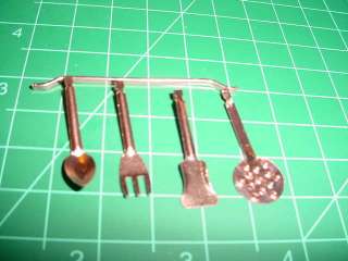   kitchen UTENSILS rack accessories dollhouse miniature tools  