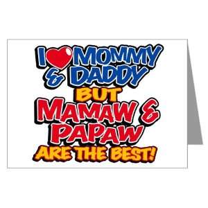 Greeting Cards (10 Pack) I Love Mommy and Daddy Mamaw Papaw are the 