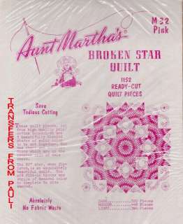 Shades of Pink Broken Star Quilt Kit 1,152 precut pcs  