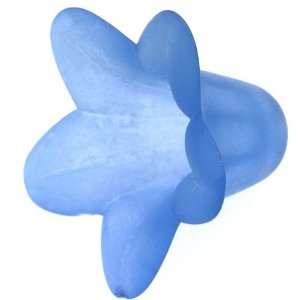  Lucite Petunia Bell Flower Beads Matte Cornflower Blue 