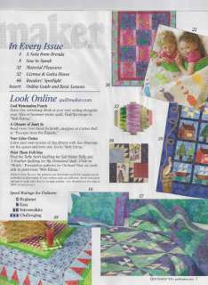   Magazine July August 2006 #110 ~ Watermelon Quilt ~ Pillowcase & More