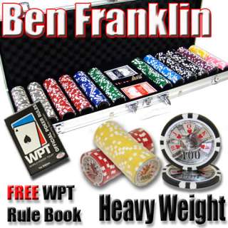 600 ct Ben Franklin Poker Chips