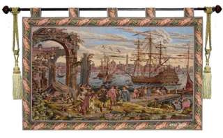 Port Di Venice Wall Hanging Tapestry +TASSELS 51x31  