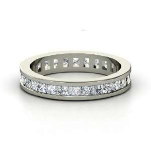  Brooke Eternity Band, Palladium Ring with Diamond: Jewelry