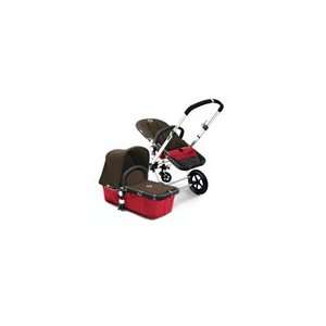  Bugaboo Cameleon   Red Base with Dark Brown Canvas Fabric 