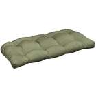   Patio Furniture Wicker Loveseat Cushion   Textured Green Sunbrella