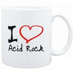  Mug White  I LOVE Acid Rock  Music