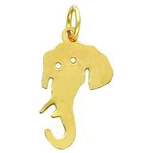 Elephant Head Charm 14K Gold