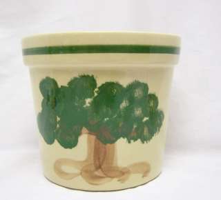 Alpine Pottery Flower Pot Roseville Ohio 2002 Spongewear Green  