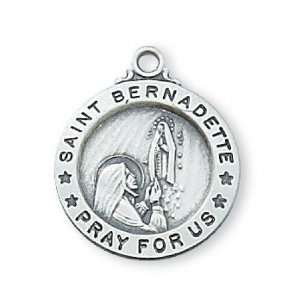  Silver Bernadette Comes With 18 Chain In Gift Box Patron Saint St 