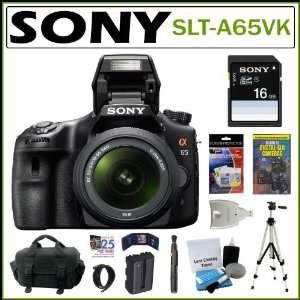 Sony Alpha SLT A65VK 24.3MP Digital SLR Camera with 18 55mm Lens 