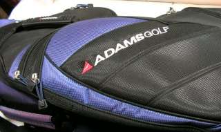   ADAMSGOLF BLACK/BLUE CART BAG, 7.5 x 11 Inch, 6 Section Top, 7 Pocket