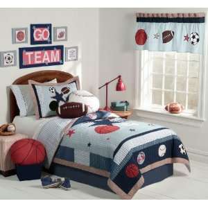  Sports Games Boys Twin Quilt With Sham