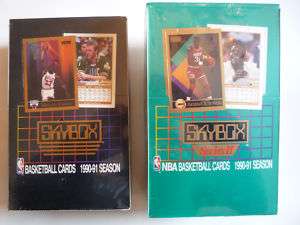 1990 91 SKY BOX BASKETBALL SERIES 1 & SERIES 2 WAX BOXS  