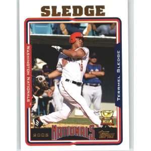  2005 Topps #418 Terrmel Sledge   Montreal Expos (Baseball 