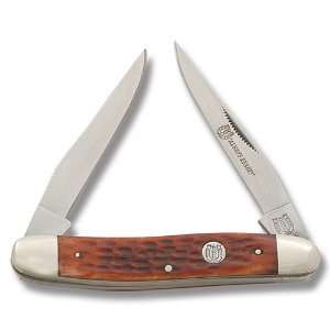 Rough Rider Knives 275 Muskrat Pocket Knife with Red Jigged Bone 