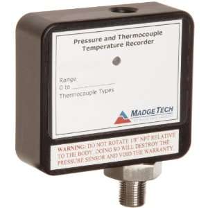   Data Logger with Thermocouple Connection, 0 300 psig Pressure Range