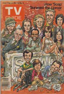 VINTAGE TV GUIDE NOVEMBER 26 1977 SOAP NO LABEL NICE  