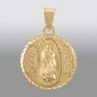 Yellow Etched Guadalupe Medal  