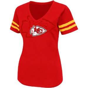  Kansas City Chiefs Ladies Dream Premium V Neck T Shirt 