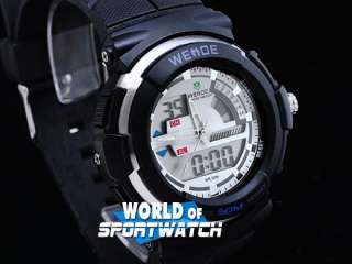 White Plastic WEIDE Mans Digital & Quartz Sport Watch  
