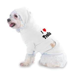  I Love/Heart Trolls Hooded T Shirt for Dog or Cat X Small 