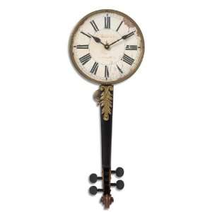  Antique Violin Wall Clock: Home & Kitchen