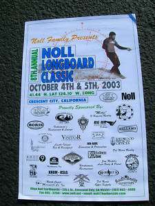 Vintage greg noll family surfing surfboard poster surf classic  